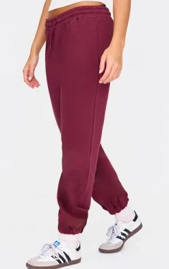 Burgundy Premium Cuffed Sweatpants