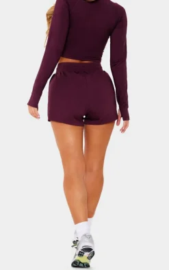 Burgundy Soft Touch Runner Shorts
