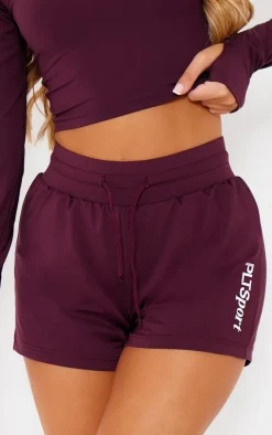 Burgundy Soft Touch Runner Shorts