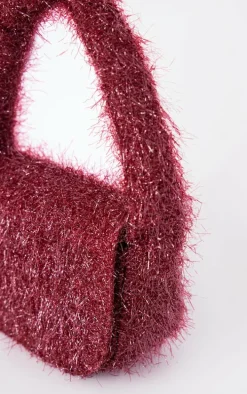 Burgundy Tinsel Mini Handbag