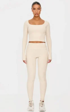 Butter Cream Brushed Rib Under Layer Leggings