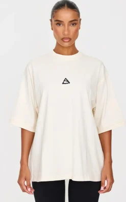 Butter Cream Print Oversized T-Shirt