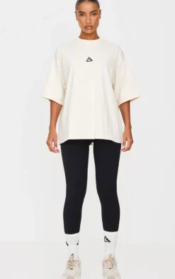 Butter Cream Print Oversized T-Shirt