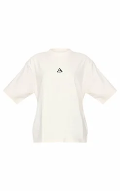 Butter Cream Print Oversized T-Shirt