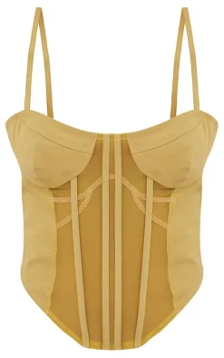 Camel Cargo Panelled Corset