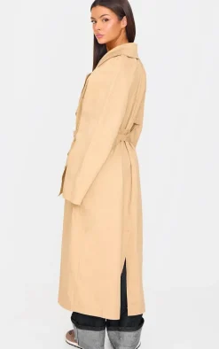 Camel Structured Trench Coat