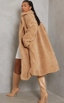 Camel Teddy Bear Borg Coat