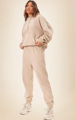 Camel Washed Oversized Cuffed Sweatpants