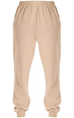 Camel Washed Oversized Cuffed Sweatpants