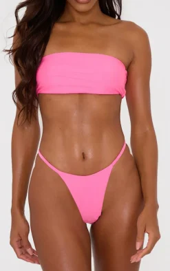 Candy Pink Mix & Match Bandeau Bikini Top