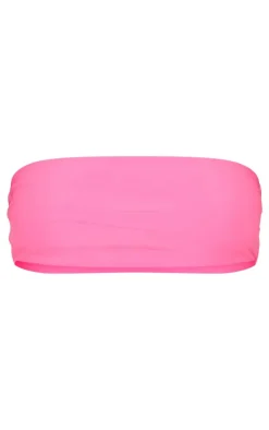 Candy Pink Mix & Match Bandeau Bikini Top