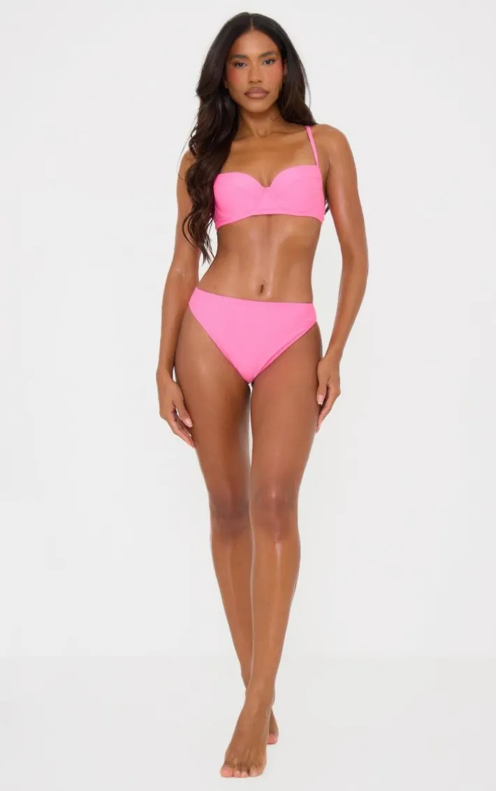 Candy Pink Mix & Match Cheeky Bum Bikini Bottoms