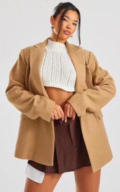 Cappuccino Boucle Tailored Blazer