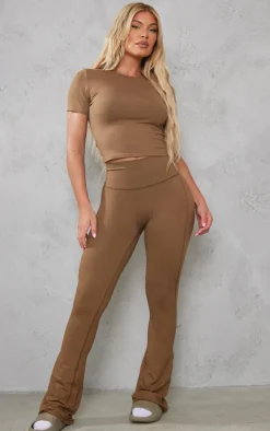 Caramel Sculpt Flare Yoga Pants