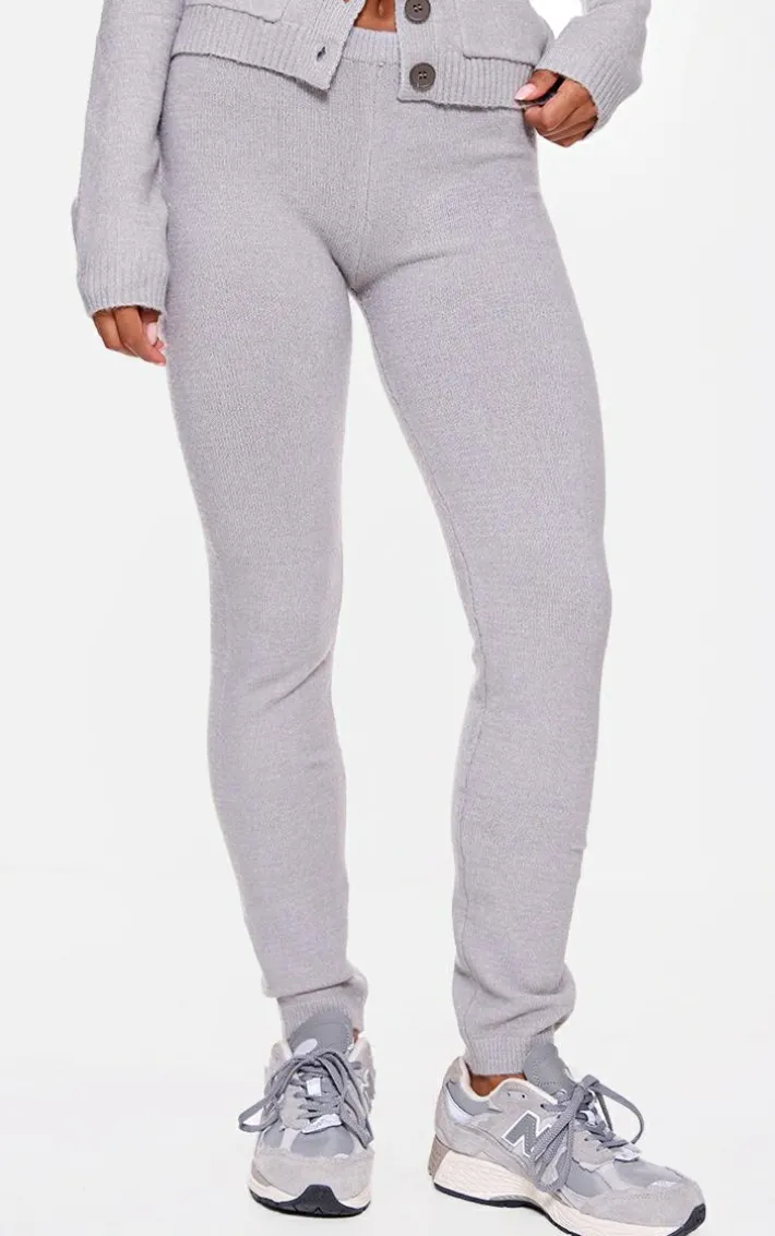 Charcoal Basic Knit Leggings
