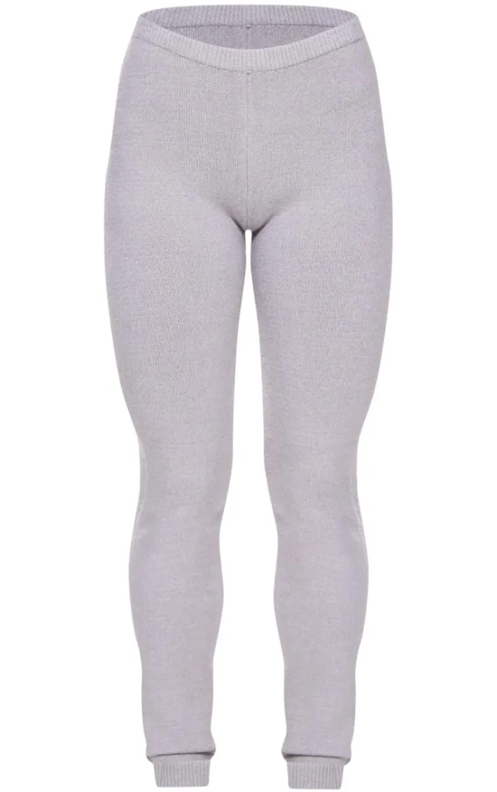 Charcoal Basic Knit Leggings