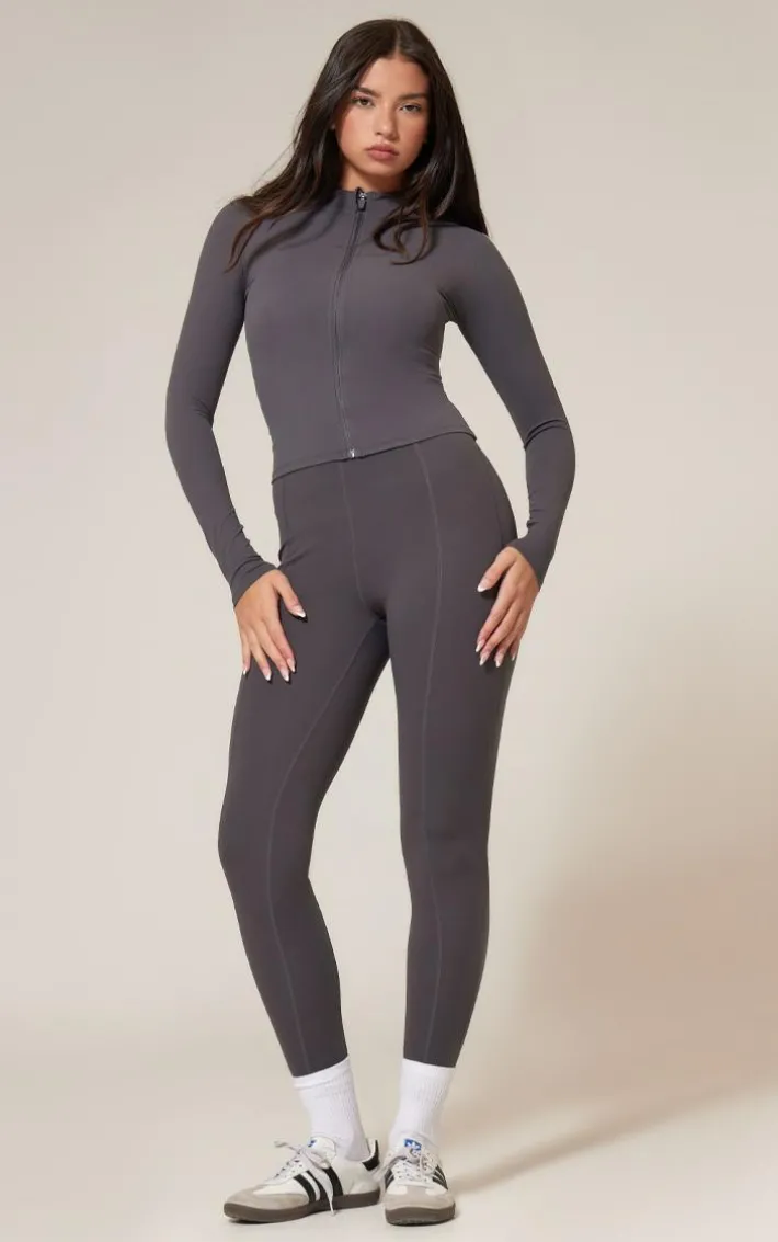 Charcoal Basic Sculpt Jacket