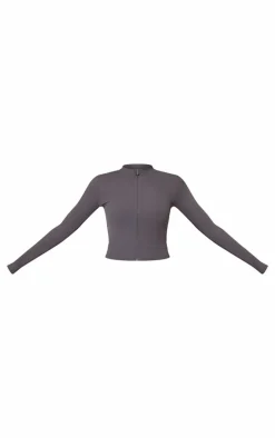Charcoal Basic Sculpt Jacket