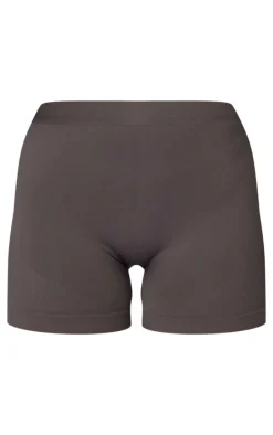 Charcoal Basic Seamless Booty Shorts