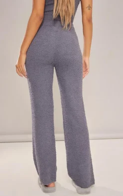 Charcoal Cosy Flared Pajama Bottoms