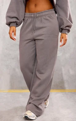 Charcoal Graphic Oversized Wide Leg Sweatpants