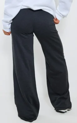 Charcoal Grey Lightweight Drawstring Waist Wide Leg Sweatpants