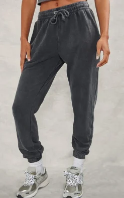 Charcoal High Waisted Cuffed Sweatpants