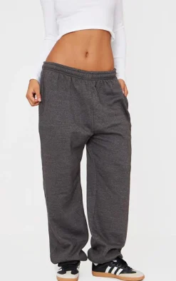Charcoal Marl Sweat Cuffed High Waist Sweatpants