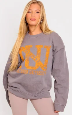 Charcoal Northern University Washed Sweatshirt