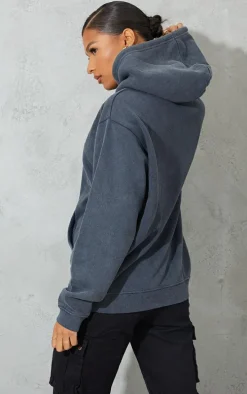 Charcoal Overdyed Washed Hoodie