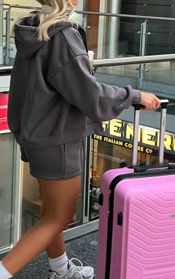 Charcoal Oversized Runner Shorts