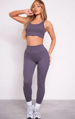 Charcoal Sculpt High Waist Gym Leggings