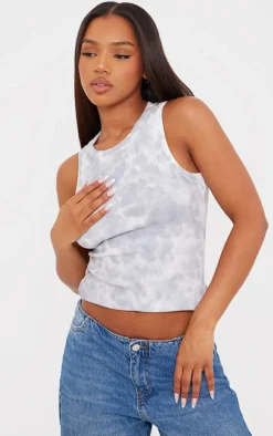 Charcoal Washed Rib Longline Racer