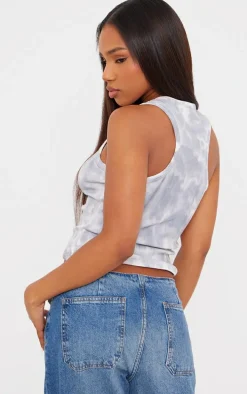 Charcoal Washed Rib Longline Racer