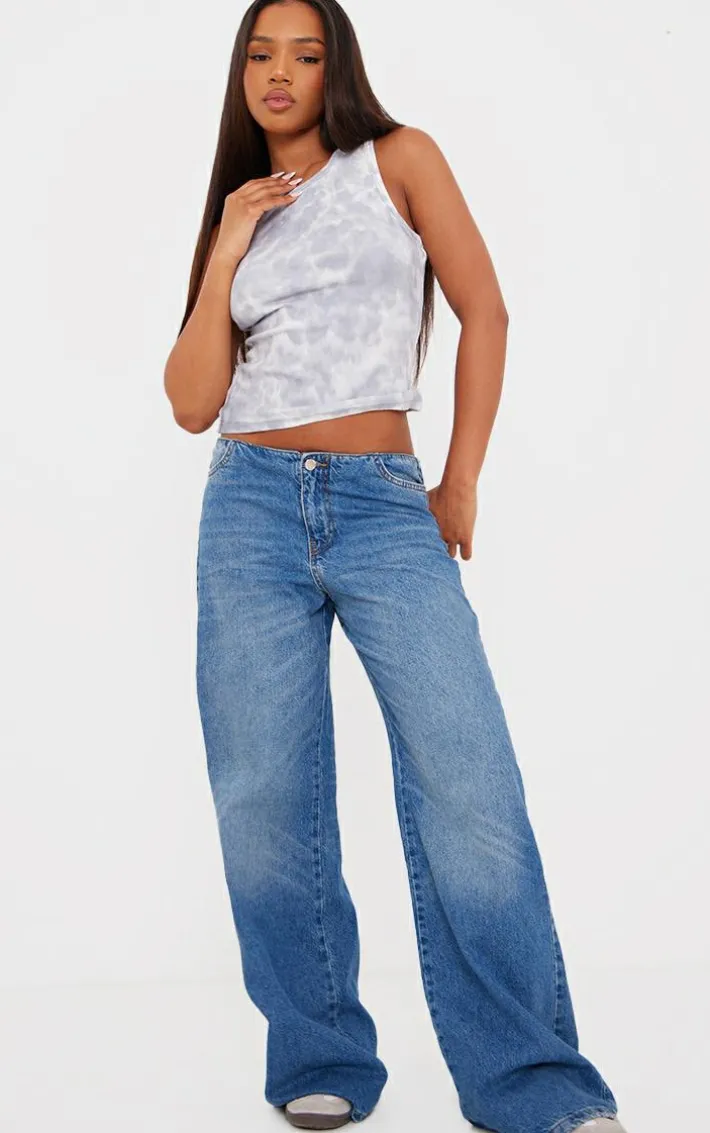 Charcoal Washed Rib Longline Racer