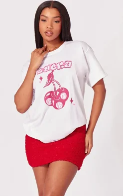 Cherry Red Fuzzy Knit Low Rise Mini Skirt