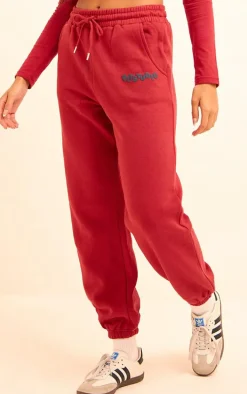 Cherry Red PLT Studio Archive Puff Print Drawstring Cuffed Sweatpants