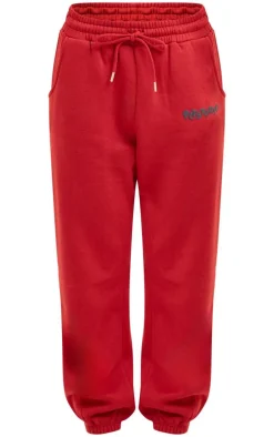 Cherry Red PLT Studio Archive Puff Print Drawstring Cuffed Sweatpants