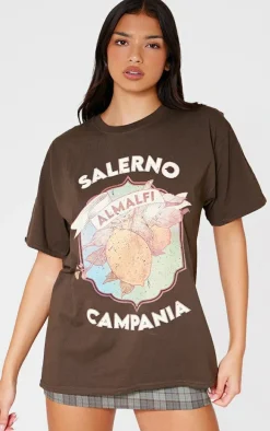 Chocolate Amalfi Oversized T Shirt