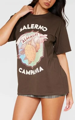 Chocolate Amalfi Oversized T Shirt