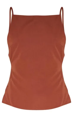 Chocolate Backless Long Top