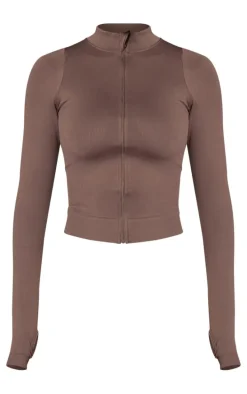 Chocolate Basic Seamless Jacket