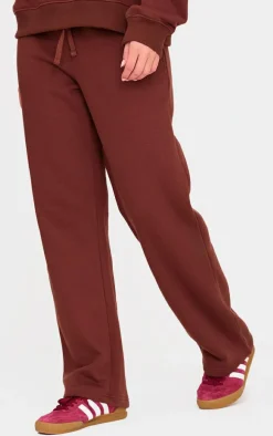 Chocolate Drawstring Wide Leg Sweatpants