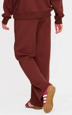 Chocolate Drawstring Wide Leg Sweatpants