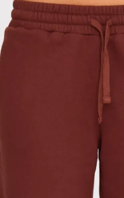 Chocolate Drawstring Wide Leg Sweatpants