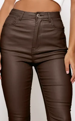 Chocolate Hourglass Coated Skinny Jeans