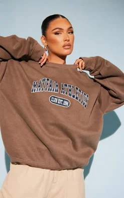 Chocolate Mayfair Athletics Oversized Sweatshirt