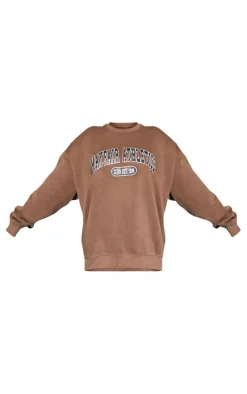 Chocolate Mayfair Athletics Oversized Sweatshirt