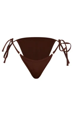 Chocolate Mini O Ring Tie Side Bikini Bottoms