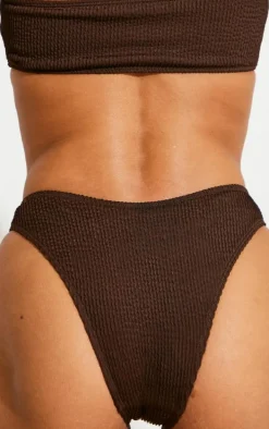 Chocolate Mix & Match Crinkle V Front Bikini Bottom